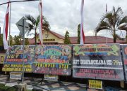 Puncak Peringatan Hari Bhayangkara Ke-79, Polres Sinjai Dibanjiri Karangan Bunga.