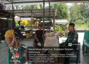 ‎Babinsa Koramil 1420-05 Bersama BPP Dua Pitue Tinjau Gudang Pupuk Kios Sari Tani Desa Salobukkang‎