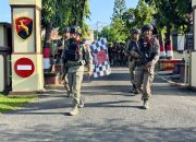 Batalyon B Pelopor Satuan Brimob Polda Sulsel Gelar Latihan Cross Country Tingkatkan Fisik dan Mental Personel