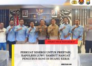 Perkuat Sinergi untuk Prestasi, Kapolres Luwu Sambut Hangat Pengurus KONI di Ruang Kerja