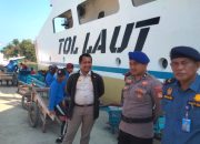 Satpolair Polres Majene Intensifkan Pengamanan Bongkar Muat KM. Sabuk Nusantara 93 di Pelabuhan Palipi