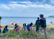 Mahasiswa KKN UIN Alauddin Makassar Gelar Aksi Bersih Pantai di Barru