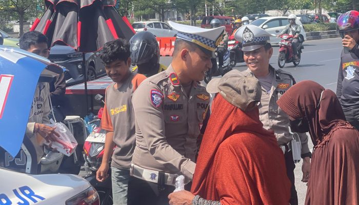 IPDA Syaifullah Yusran Pimpin Patroli Jumat Berkah Sat PJR Ditlantas Polda Sulsel