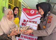 Sambut HUT Ke-77, Polwan Polres Sinjai Gelar Bakti Sosial dan Anjangsana ke Masyarakat