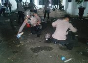 Usai Pengamanan Aksi Unjuk Rasa di DPRD, Personel Polres Sinjai Gelar Aksi Bersih-Bersih