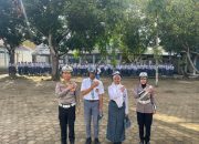 Satlantas Polres Soppeng Jadi Pembina Upacara di Sekolah, Edukasi Keselamatan Berlalu Lintas Sejak Dini