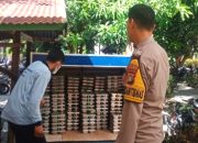 Dukung Generasi Emas 2045, Bhabinkamtibmas Polsek Pamboang Kawal Launching Pemberian Makan Bergizi Gratis