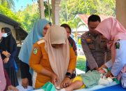 Bhabinkamtibmas Polsek Banggae Dampingi Posyandu SALAMA dalam Upaya Cegah Stunting di Majene
