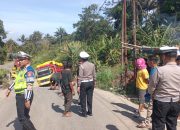 Kasat Lantas  Turun Langsung Cek Lokasi Dumptruk Yang Mengalami Trouble di Jalan Poros Bulu Dua – Barru