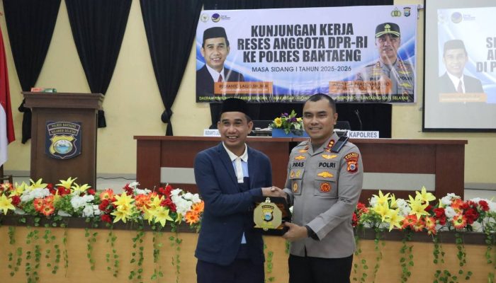 Anggota Komisi III DPR RI Rudianto Lallo, SH., MH., Gelar Kunjungan dan Reses di Polres Bantaeng