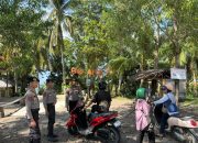Personel Samapta Polres Majene Gelar Patroli Kamtibmas di Objek Wisata Pantai Dato dan Pantai Munu