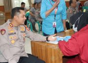 Semarak HUT Humas Polri ke-74, Polres Maros Gelar Donor Darah Serentak