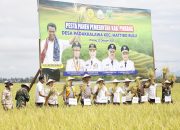 Kapolres Pinrang Hadiri Pesta Panen Bersama Gubernur Sulsel di Desa Padakkalawa