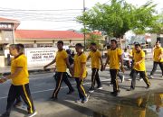 Personel Polres Palopo Gelar Jogging Pagi Bersama untuk Jaga Kebugaran dan Kekompakan