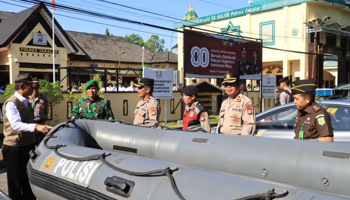 Dalam Rangka Antisipasi Bencana, Polres Takalar Gelar Apel Kesiapsiagaan