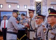 Kapolres Pinrang Pimpin Upacara Sertijab dan Pelantikan Pejabat Polres Pinrang