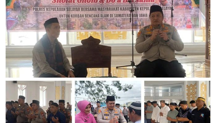 Kapolres Selayar Bersama Masyarakat Gelar Shalat Ghaib Kepada Korban Bencana Alam di Sumatera  dan Jawa