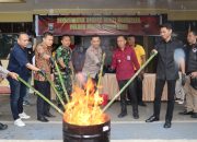 Polres Maros Musnahkan Ratusan Gram Narkotika Hasil Pengungkapan Kasus