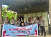 HUT Reserse Ke-78, Sat Resnarkoba Polres Sinjai Gelar Baksos ke Warga Prasejahtera.