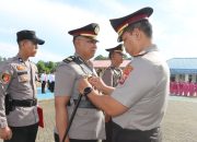 Kapolres Toraja Utara Pimpin Upacara Sertijab dan Pelantikan Pejabat serta Wisuda Purna Bakti