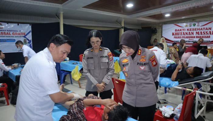 Polres Pelabuhan Makassar Kolaborasi Dinkes Gelar Sunat Massal Gratis
