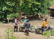 Bhabinkamtibmas Polres Tator Gotong Royong Bangun Pondasi Jalan Bersama Warga Lem Rano