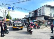 Jaga Kondusifitas Kota Majene, Patroli Samapta Polres Majene Sasar Pasar Sentral dan Jalan Utama