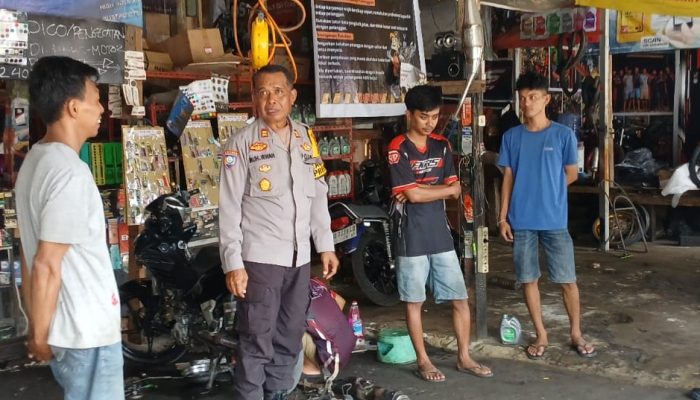 Cegah Gangguan Kamtibmas Jelang Tahun Baru, Satgas Operasi Lilin Polres Majene Edukasi Pemilik Bengkel Tolak Knalpot Brong