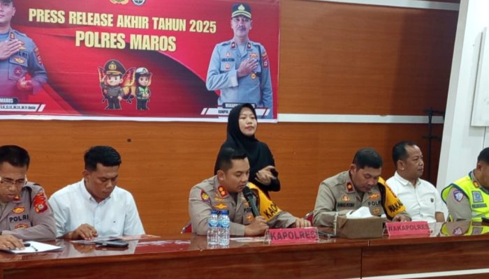 Kapolres Maros Pimpin Press Release Akhir Tahun