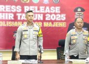 Kapolres Majene Paparkan Capaian Kinerja dan Situasi Kamtibmas Sepanjang 2025 dalam Press Release Akhir Tahun