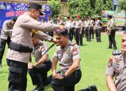 Sebanyak 77 Personel Polres Maros Naik Pangkat, Ini Pesan Kapolres