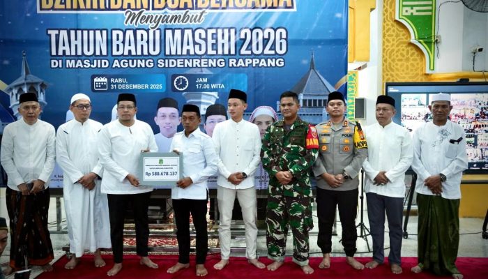 Kapolres Sidrap Bersama Unsur Forkopimda Hadiri Dzikir dan Doa Bersama Akhir Tahun