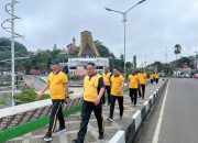 Jaga Kebugaran Personel, Polres Tana Toraja Gelar Olahraga Bersama