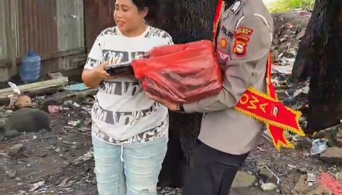 Bukan Sekadar Nasi Kotak, Polwan PSM Polres Gowa Antar Kepedulian untuk Para Pemulung
