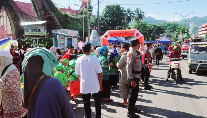 Polres Tana Toraja Pastikan Car Free Day dan Pawai Ta’aruf Milad Muhammadiyah ke-113 Berlangsung Aman dan Lancar