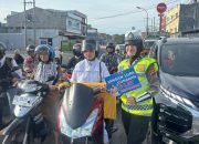Sosialisasi Tematik Ditlantas, Himbau Masyarakat Tertib Penggunaan Helm dan Peraturan Lalu Lintas