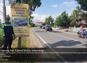 Satlantas Polres Wajo Pasang Spanduk Keselamatan di Titik Blackspot, Wujudkan Polri Presisi