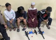 Polres Bone Amankan Empat Pemuda Konvoy Bersenjata Mainan Berpeluru Karet, Viral di TikTok