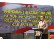 Kapolda Sulsel Resmikan Jembatan Gantung Dusun Pakka Desa Nepo Kabupaten Barru, Dukung Aksesibilitas dan Kesejahteraan Masyarakat
