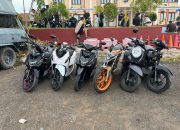 Bubarkan Balap Liar di Desa Mallari, Polantas Bone Kandangkan 8 Motor