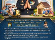 Polres Kepulauan Selayar Imbau Masyarakat Utamakan Keselamatan Selama Mudik Lebaran 2026
