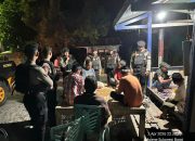 Patroli Samapta Polres Majene Sambangi Pos Kamling, Jaga Kondusifitas Malam Hari