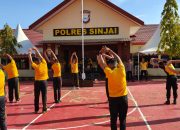 Tak Hanya Jaga Fisik, Senam Pagi Polres Sinjai Pererat Kebersamaan.