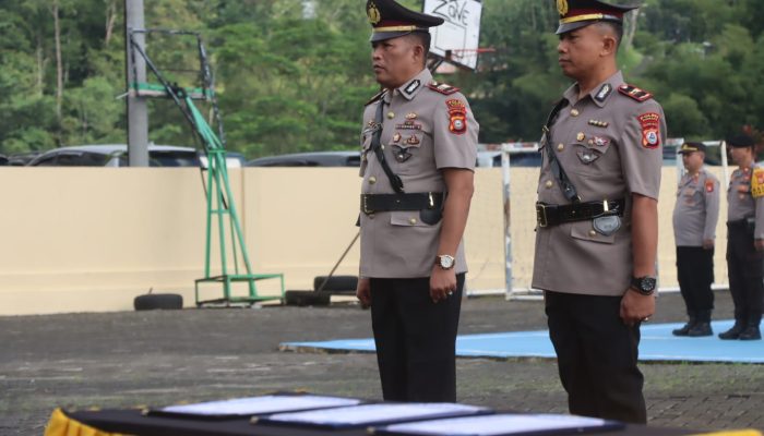 Kapolres Toraja Utara pimpin Upacara Sertijab Kasat Lantas
