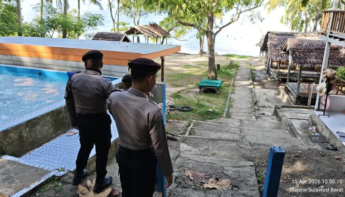 Ciptakan Rasa Aman Libur Akhir Pekan, Samapta Polres Majene Patroli di Objek Wisata Pantai Munu