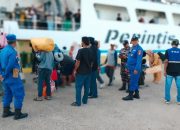Sat Polair Polres Majene Kawal Pemberangkatan KM Sabuk Nusantara 93, 308 Penumpang Berlayar Aman dari Passarang