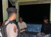 Patroli Malam Samapta Polres Majene Sasar Pantai Barane dan Ruas Jalan, Ajak Pemuda Jaga Kamtibmas