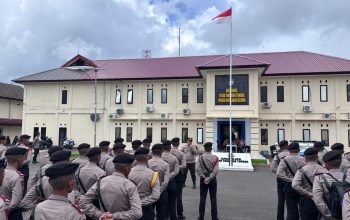 Kabag SDM Pimpin Penjemputan 75 Siswa SPN Polda Sulsel Yang Latja di Polres Selayar