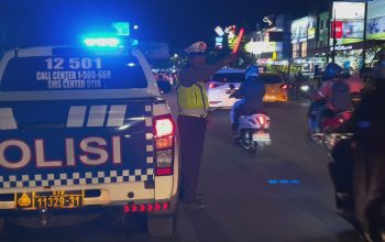 Cegah Pelanggaran dan Laka Lantas, Satlantas Polres Gowa Gelar Blue Light Patrol