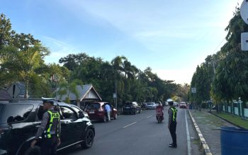Jaga Kekhusyukan Sholat Idul Adha di Makodim 1401 Majene, Polres Majene Perketat Pengamanan